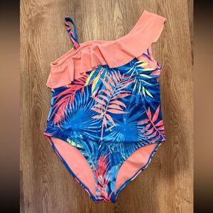 peyton & parker Tropical Swimwear with Ruffle Detail